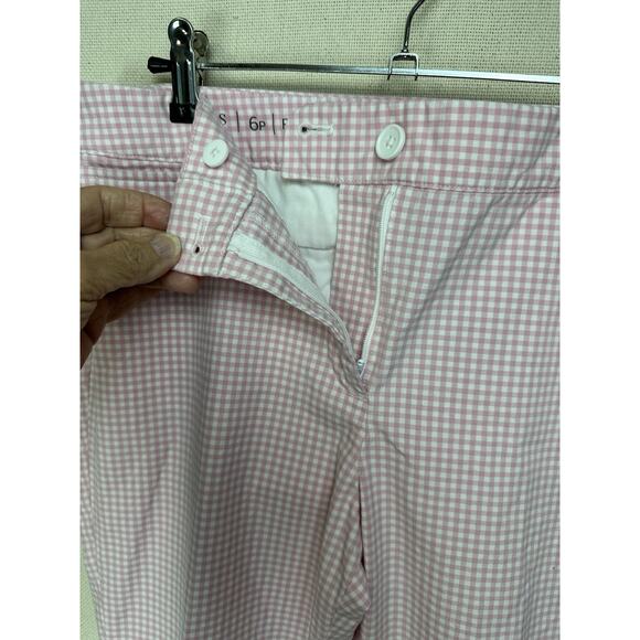 Talbots The Perfect Crop Pants Size 6 Petite Pink White Preppy Feminine - Picture 7 of 15